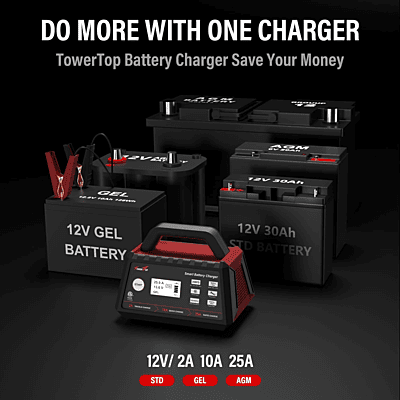 TOWER TOP 3/15/25A 12V Battery Charger TOWER TOP 3/15/25A 12V Battery Charger