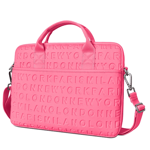 WiWU Waterproof Lycra Cosmo 13.3" Laptop Slim Bag Laptop Handbag with Strap-Pink WiWU Waterproof Lycra Cosmo 13.3" Laptop Slim Bag Laptop Handbag with Strap-Pink