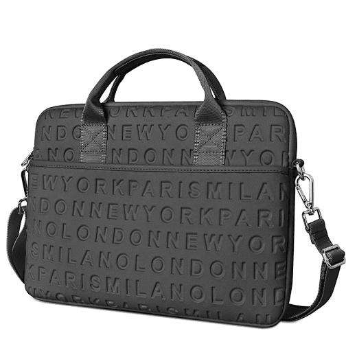 WiWU Waterproof Lycra Cosmo 15.4" Laptop Slim Bag Laptop Handbag with Strap-Black WiWU Waterproof Lycra Cosmo 15.4" Laptop Slim Bag Laptop Handbag with Strap-Black