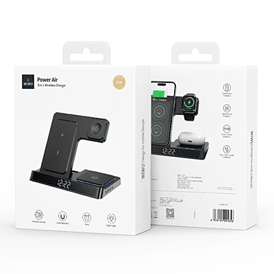 WIWU Wi-W006 5 in 1 15W Wireless Charger (Black) WIWU Wi-W006 5 in 1 15W Wireless Charger (Black)