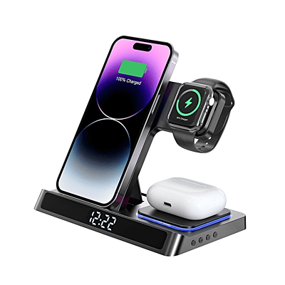 WIWU Wi-W006 5 in 1 15W Wireless Charger (Black)
